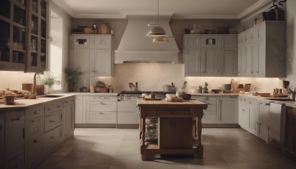 classic neutral kitchen shades